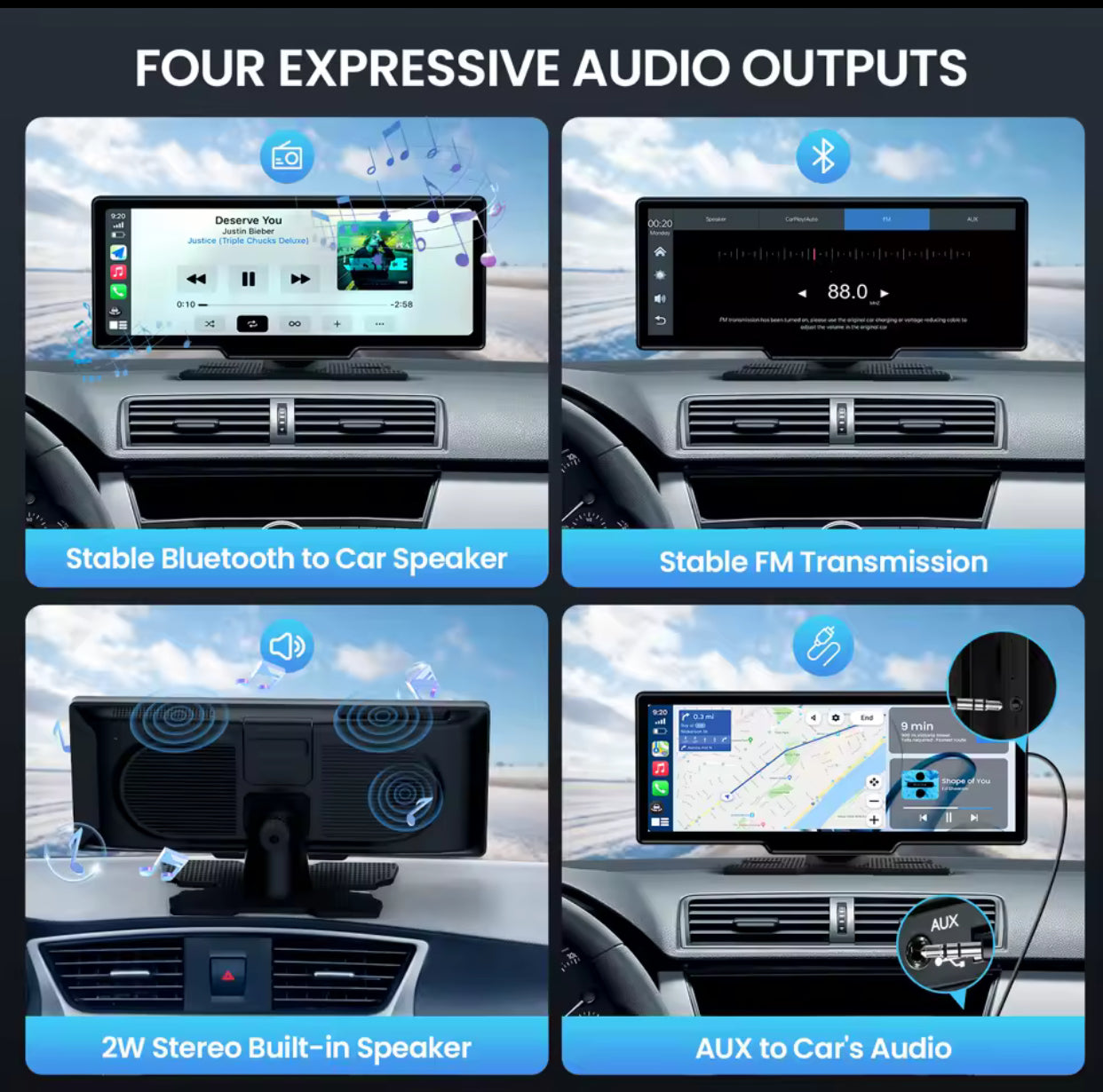 Écran CarPlay / ANDROID AUTO universel 10.25“ Garantie 2 ans SAV 🇫🇷