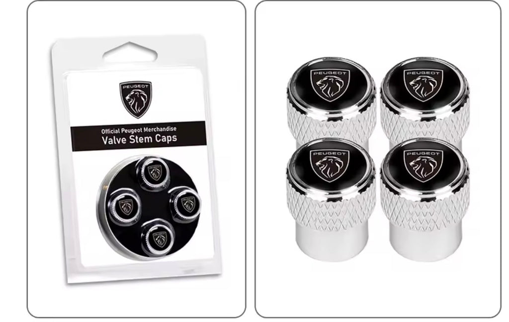 Bouchons de valves logo marque x4