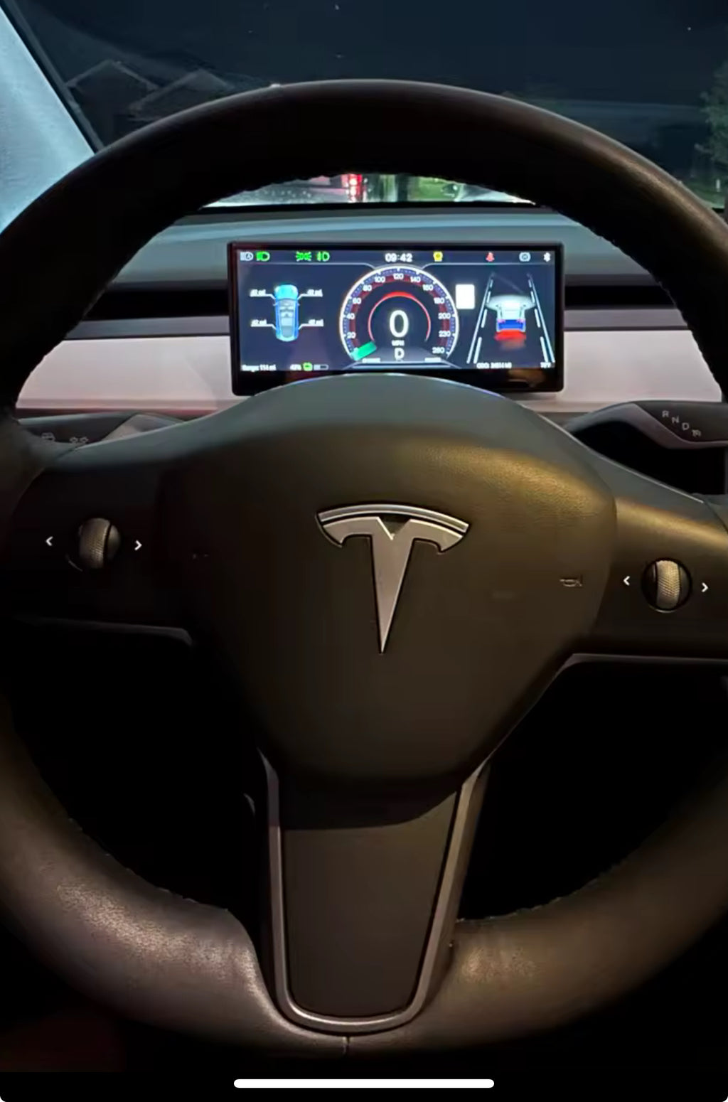 Écran Affichage Tête Haute CarPlay et android auto(HUD) avec Sortie d’Air – Compatible Tesla Model 3/Y (2016-2024 + Highland)