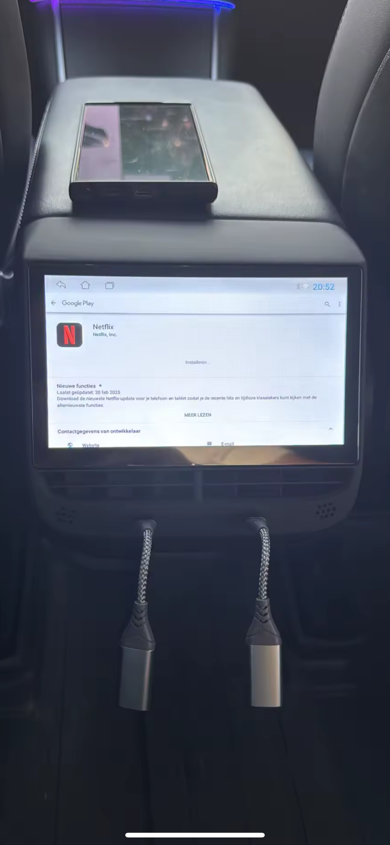 Écran de commande arrière TESLA modèle 3 et y