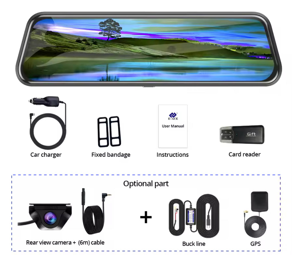 Dashcam rétroviseur avant arrière