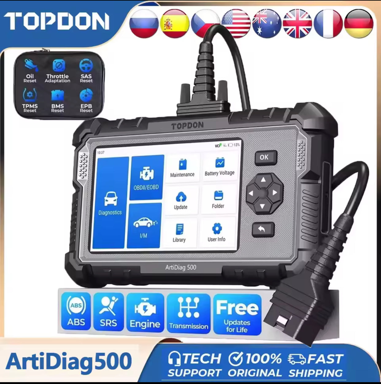 Topdon ARTIDIAG 500 mise à jour gratuite à vie !