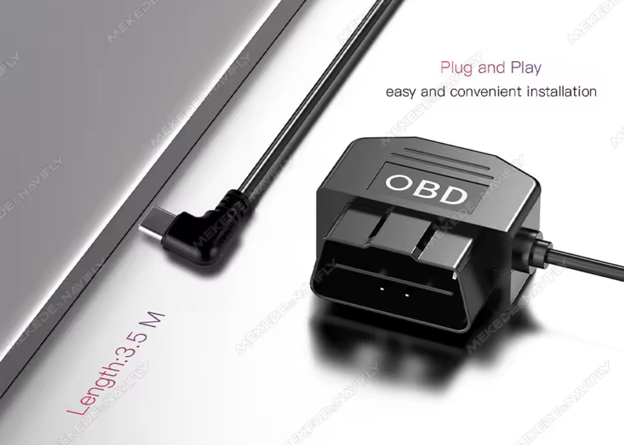 Câble OBD USB C mode parking