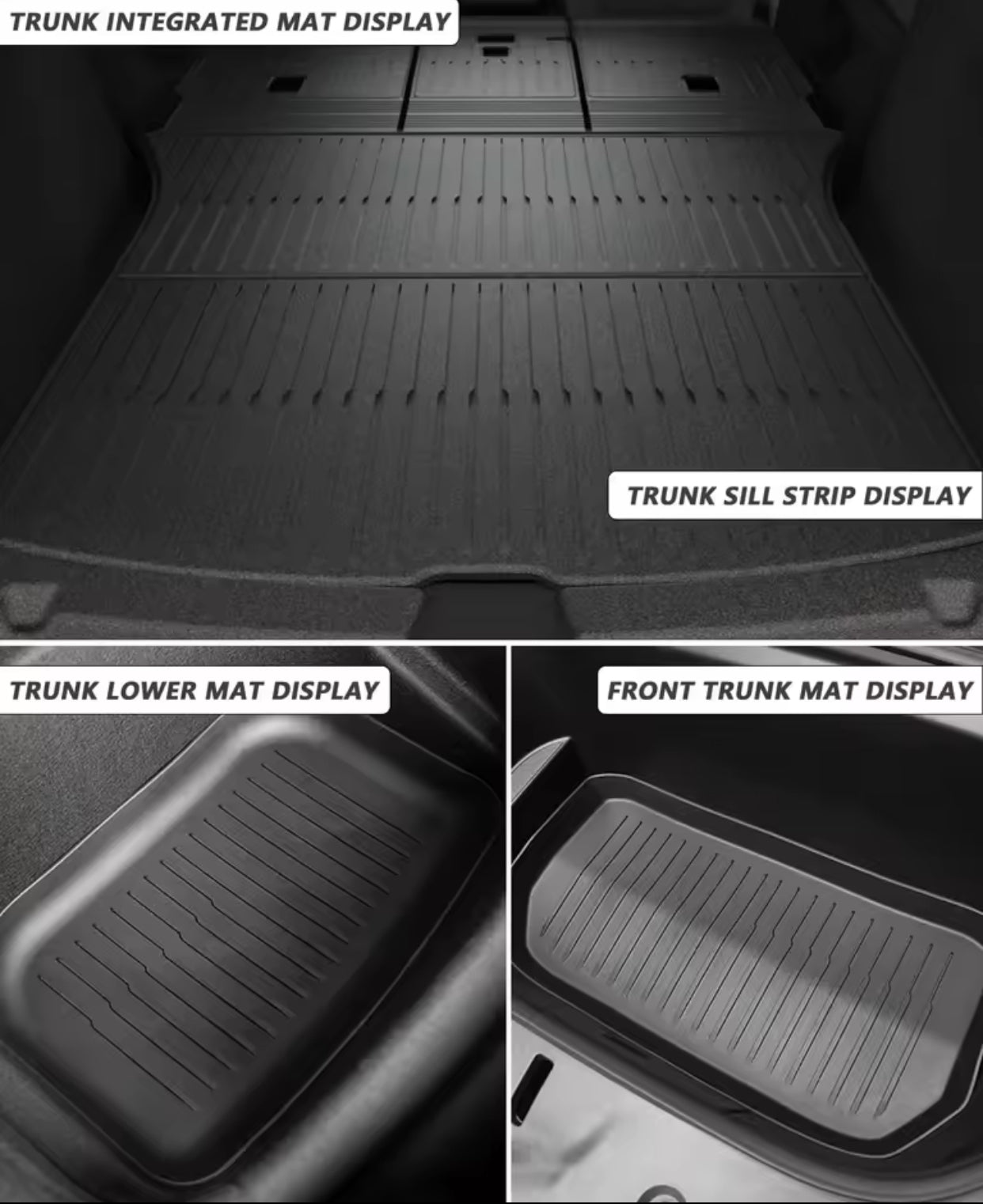 Tapis tesla 3D Y et Y Juniper avant + arrière ou 6 pièces avant + arrière + coffre + trunk et frunk