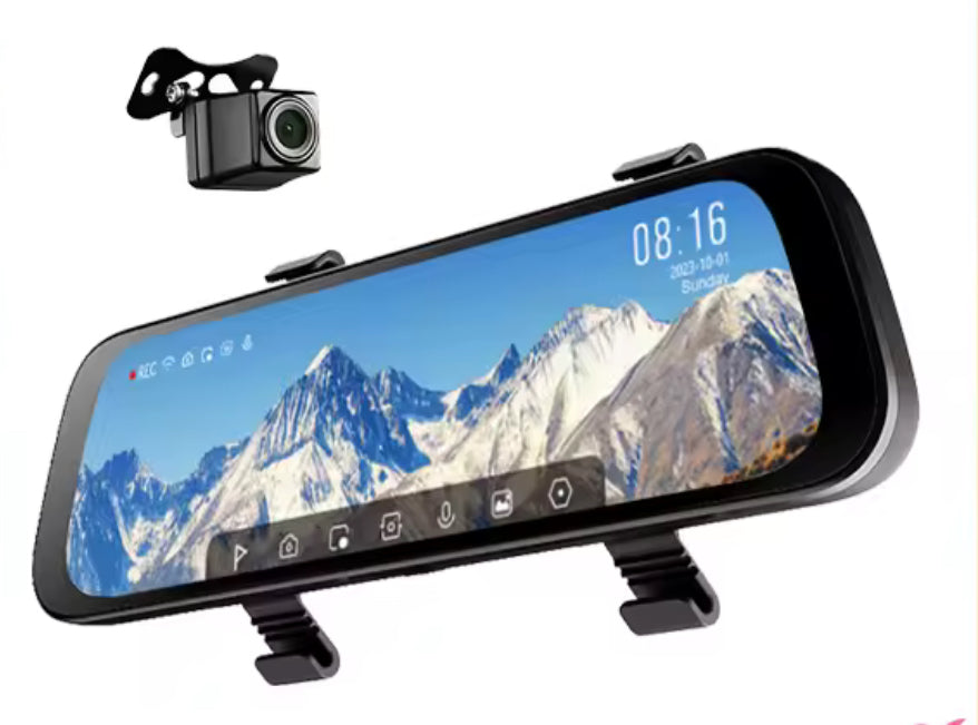 Rétroviseur Dashcam avant arrière utilitaire avec mode parking et camera recul