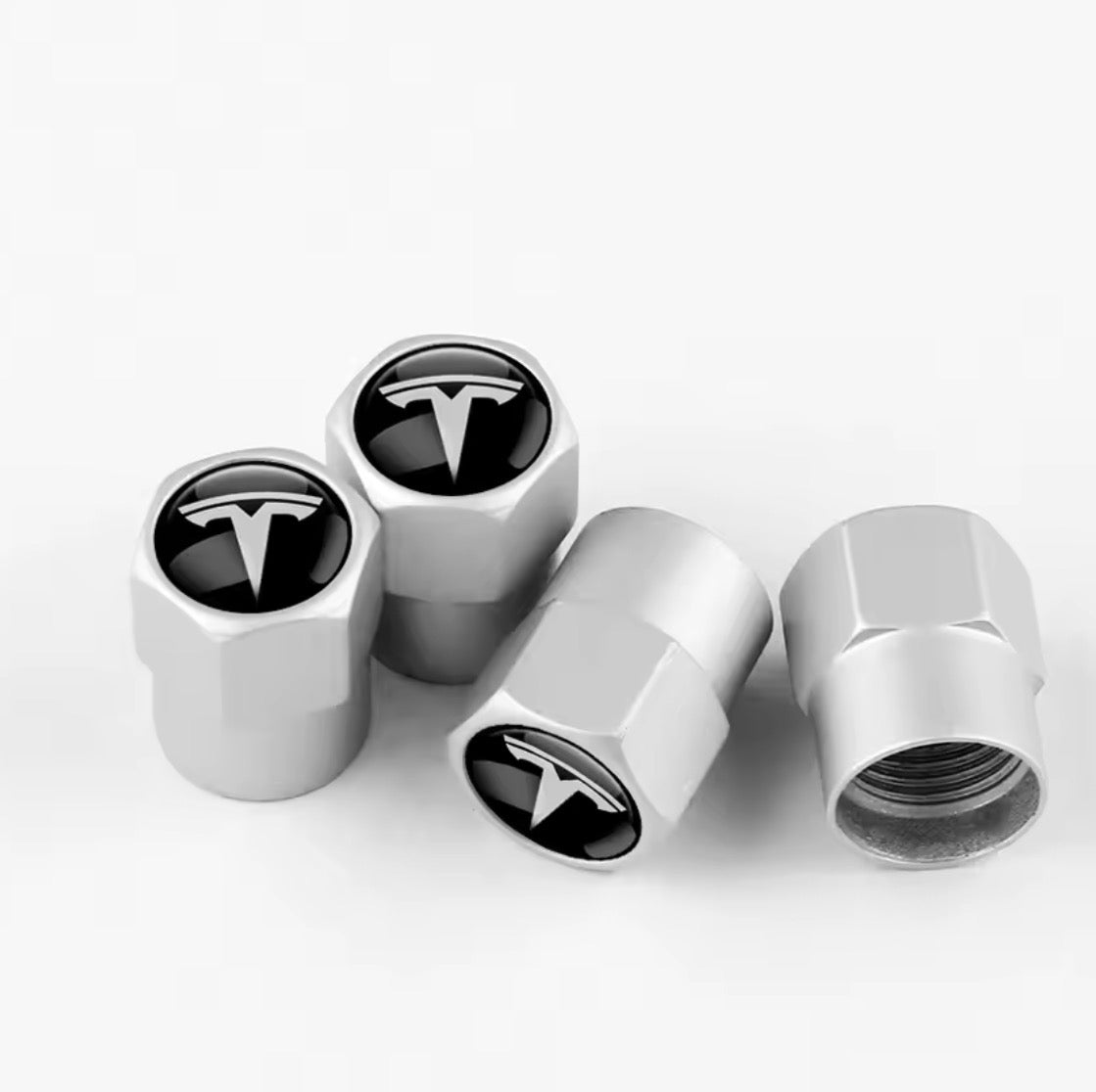 Bouchons de Valve de Pneu Tesla Premium - 4 pièces
