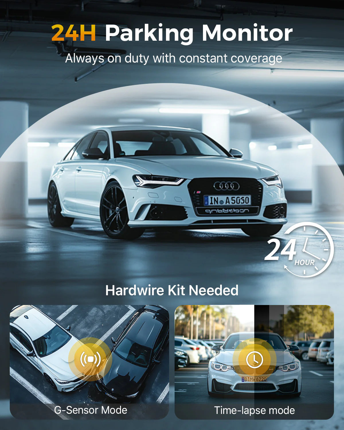 DASHCAM AVANT + ARRIÈRE 4k + 1080p + CARTE 64gb offerte garantie 2ans 🇫🇷 Promotion aujourd’hui !